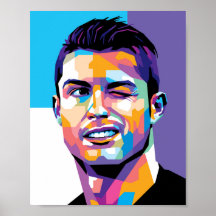 Cristiano Ronaldo en WPAP Poster de arte en pared