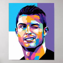 Cristiano Ronaldo en WPAP Poster de arte en pared