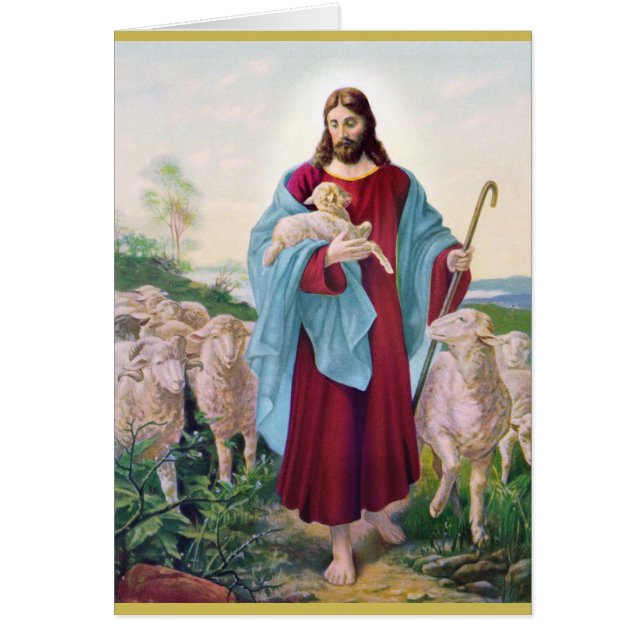 Cristo el buen pastor Bernard Plockhorst 1878 (Frente)