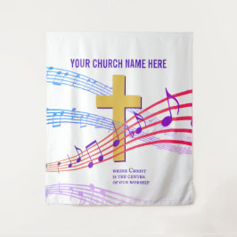 CRISTO EL CENTRO Tapiz de adoración cristiana
