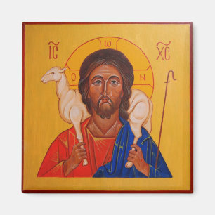 Cristo el imán ortodoxo del icono del buen pastor