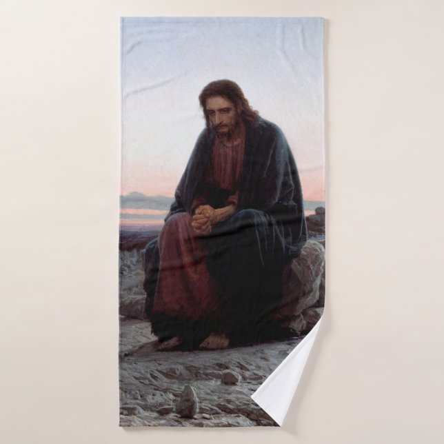 Cristo en el salvaje, Ivan Kramskoi (Toalla de baño)