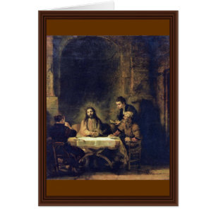 Cristo en Emmaus de Rembrandt Harmensz. Van Rijn