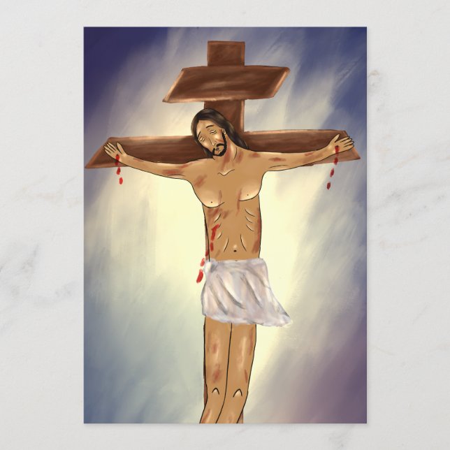 Cristo en la tarjeta de iconos de papel cruzado (Anverso)