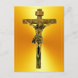 Cristo en la tarjeta postal de la fe