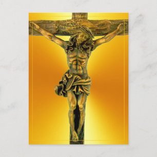 Cristo en la tarjeta postal de la fe