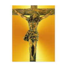 Cristo en la tarjeta postal de la fe