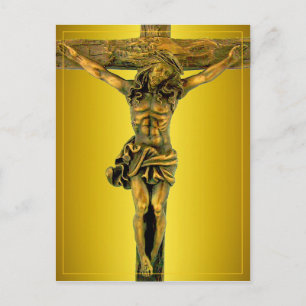 Cristo en la tarjeta postal de la fe