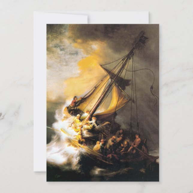 Cristo en la tormenta en el mar de Galilea - Rembr (Anverso)