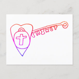 Cristo es la tarjeta postal de vacaciones clave