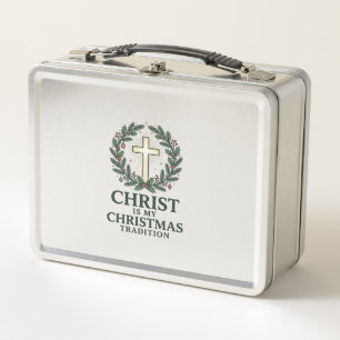 Cristo es mi tradición de Navidad Diseño de cruz v