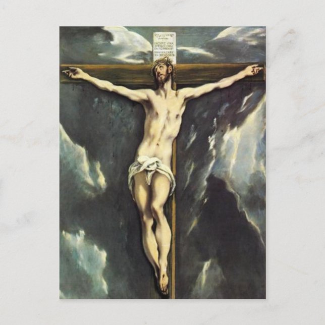Cristo greco en la postal cruzada (Anverso)