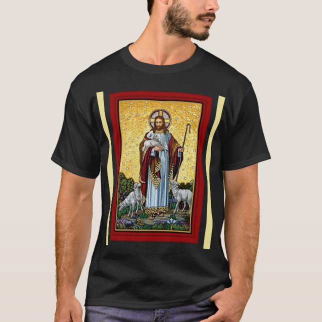 CRISTO, LA BUENA Camiseta MOSAICA DE SHEPHERD (Anverso)