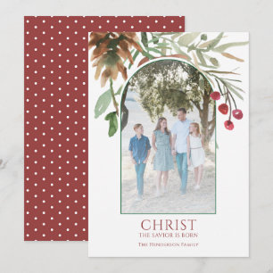 Cristo Nace Religioso Rojo Navidad