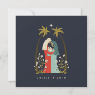 Cristo nace tarjeta de vacaciones