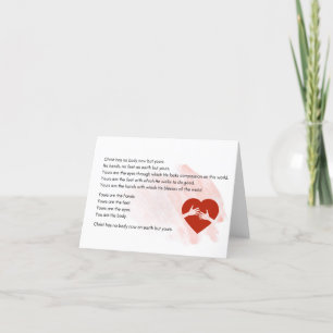 Cristo no tiene cuerpo ahora pero sus tarjetas de 