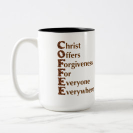 "Cristo ofrece a perdón para cada uno" la taza