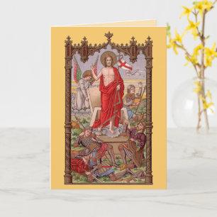 Cristo Resucitado con soldados en la tumba Tarjeta