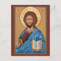 Cristo, tarjeta de oración del donador de luz