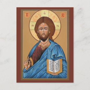 Cristo, tarjeta de oración del donador de luz