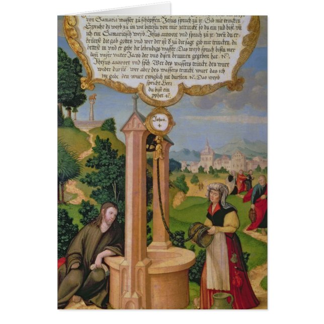 Cristo y la mujer de Samaria en el pozo de Jacob (Frente)