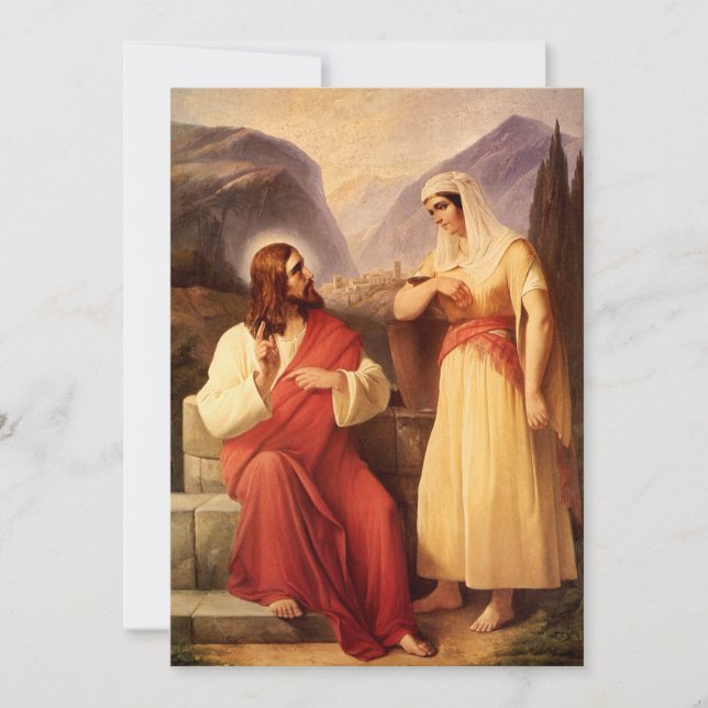 Cristo y la samaritana por Christian Schleisner (Anverso)