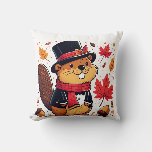 Critter acogedor: almohada de castores adorable pa (Anverso)