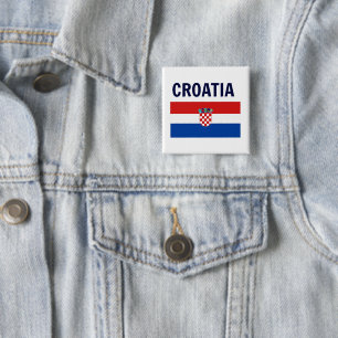 Croacia - Botón Bandera de Croacia
