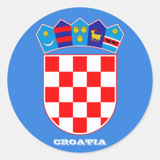 Croacia* Pegatina de la Ronda de Escudos de Armas