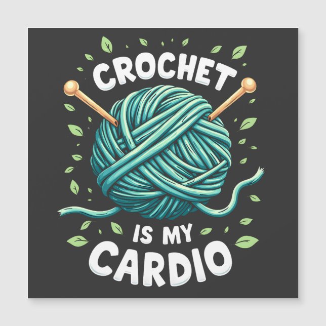 Crochet es mi cardio Hilo de coser Fitness (Anverso)
