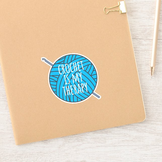 Crochet es mi pegatina de terapia (Cuaderno)