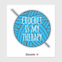 Crochet es mi pegatina de terapia