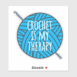 Crochet es mi pegatina de terapia
