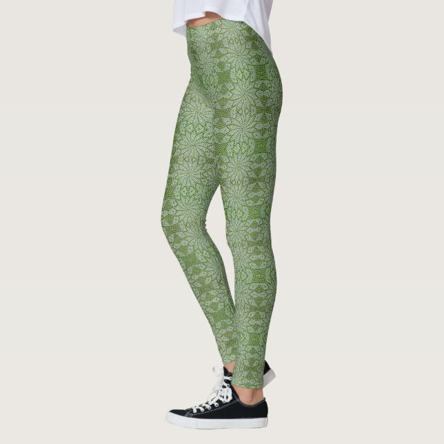 Crochet Look Leggings Green - HAMbyWG (Izquierda)