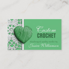 Crochet - Tarjetas de visita Yarn Green con forma 