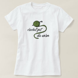 Crochet verde oliva rápido, camiseta cálida y muer
