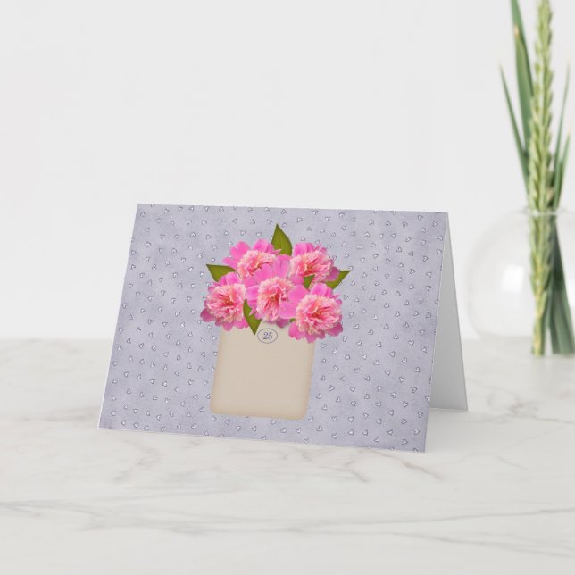 Crock Of Peonies Tarjeta De Pascua De Fuente Grand (Anverso)
