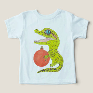 CROCODILE CELEBRATING CHRISTMAS