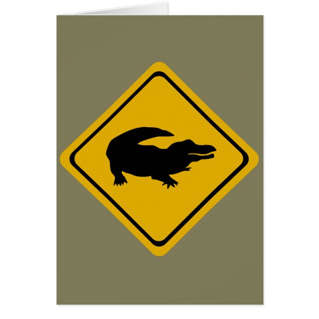 crocodile road sign (Frente)