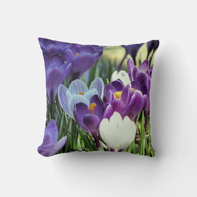 Crocuses de primavera - almohada (Anverso)