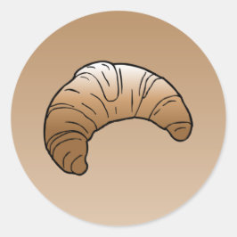 Croissant Clásico Pegatina Redonda
