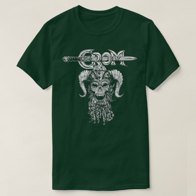 Crom Para Camisa De Camisetas Oscuros (Diseño del anverso)