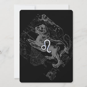 Cromado como Leo Zodiac Constellation Map Hevelius