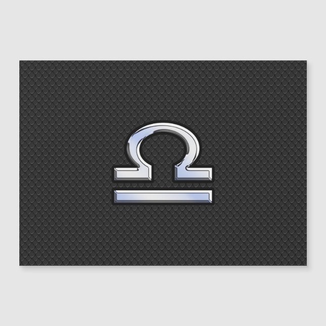 Cromado como Libra Zodiac Símbolo Snake Skine Deco (Anverso)