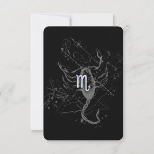 Cromado como Rótulo Escorpio Zodiaco en la Decorac