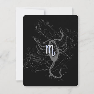 Cromado como Rótulo Escorpio Zodiaco en la Decorac