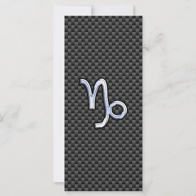 Cromado como Rótulo Zodiac Capricornio en fibra de (Anverso)