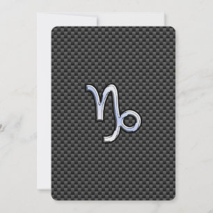 Cromado como Rótulo Zodiac Capricornio en fibra de