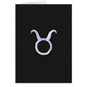 Cromado plateado como Rótulo Taurus Zodiac