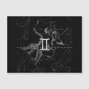 Cromo como el Rótulo Gemini Zodiac en Hevelius